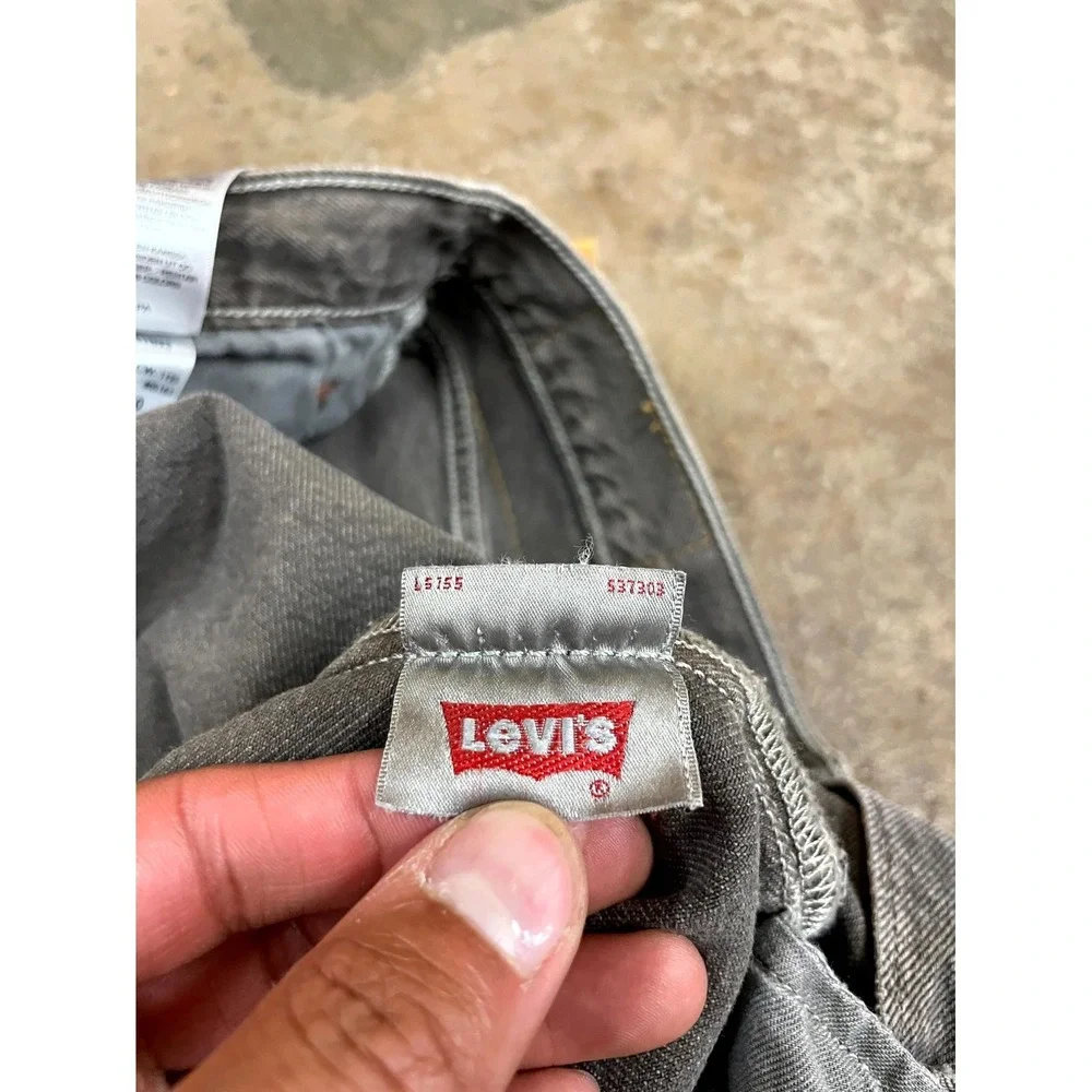Levi's 501 Original Fit Coated Jeans Mens 33x30‎ Brown Denim Cotton Straight Leg
